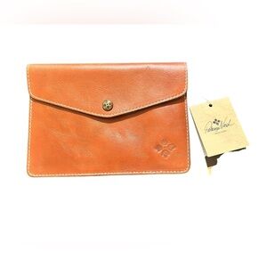 Patricia Nash Italian Leather Tech Portfolio for Mini iPad Tablet Tan NWT